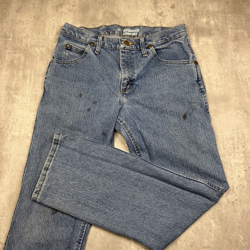 Wrangler 47 Advanced Comfort Regular Fit Jeans Mens 30x30 Blue Rodeo Straight